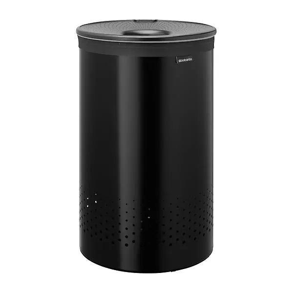 Brabantia 16 gal Laundry Hamper - Plastic Lid Matte Black