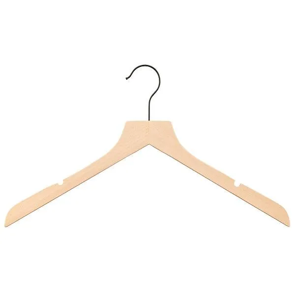 Case of 120 Slim Wooden Shirt Hanger w/ Notches Lotus