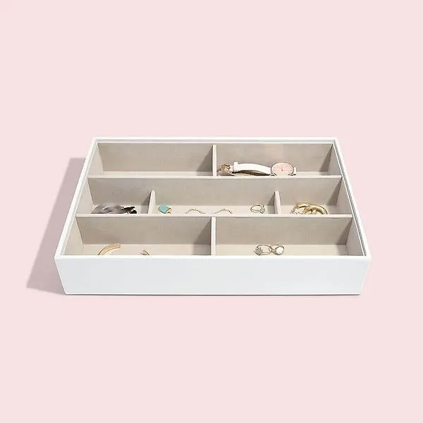 Stackers Supersize Deep 7-Section Tray White