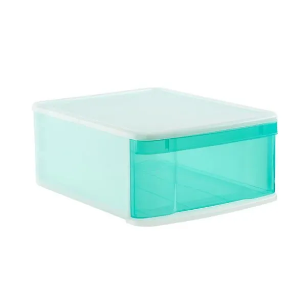 Iris Large Tint Stacking Drawer Aqua