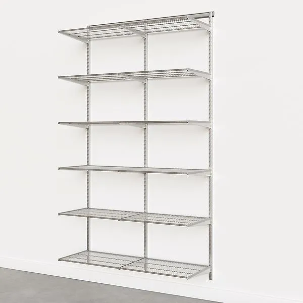 Elfa Classic 4' Basic Shelving Platinum