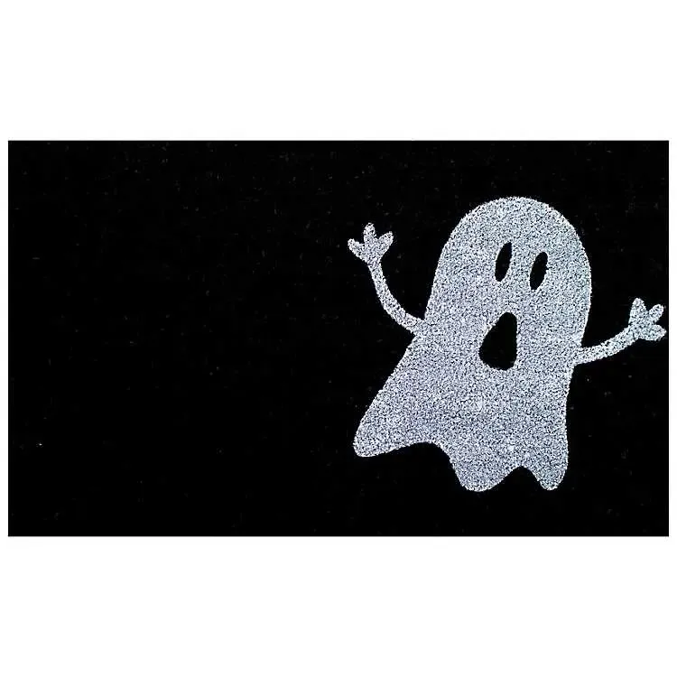 Black and White Ghost Coir Doormat