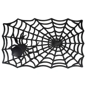 Black Spider Web Doormat