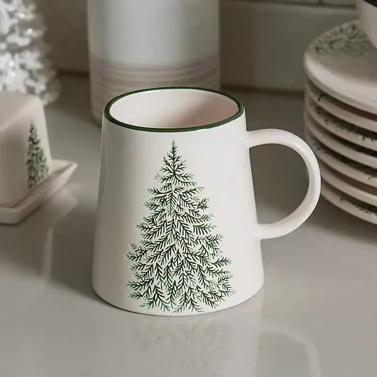 Evergreen Trees Embossed Mug