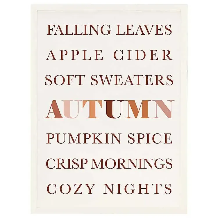 Fall Essentials Framed Wall Plaque