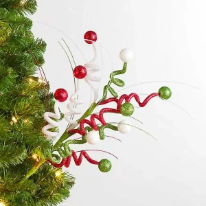 Multicolor Glitter Spirals Tree Pick