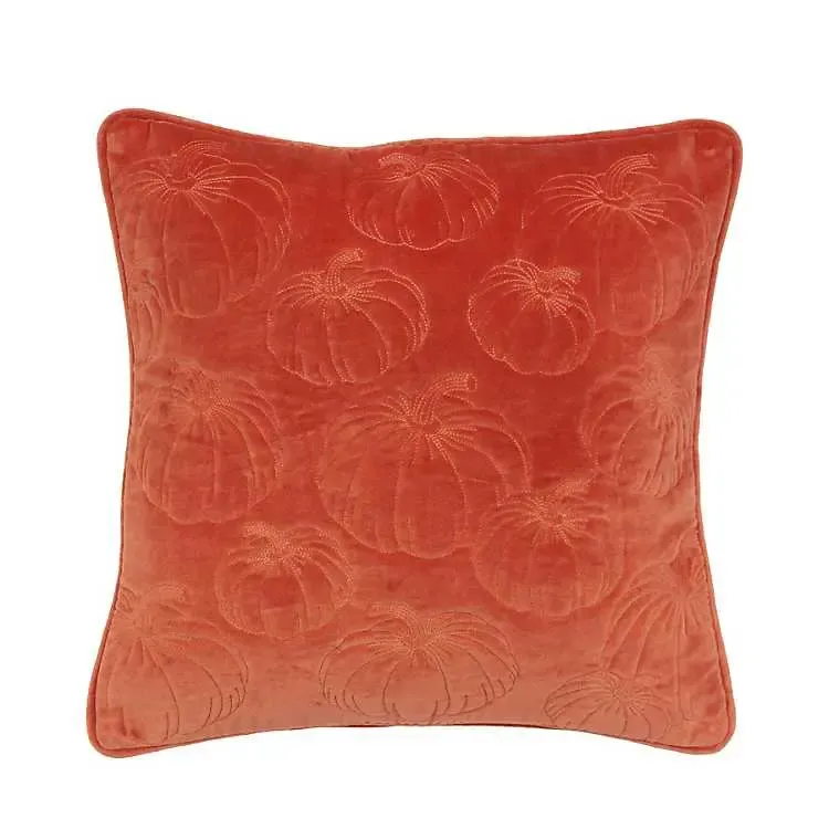 Orange Pumpkin Patch Pillow