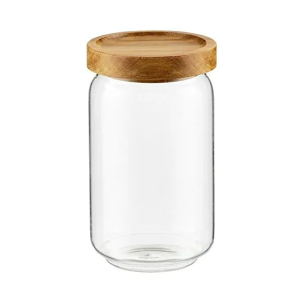 24 oz. Glass Canister with Acacia Lid