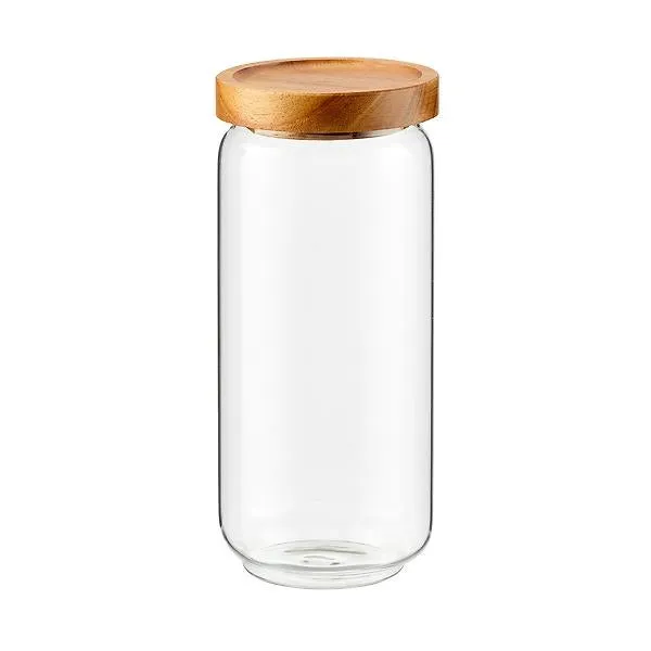 34 oz. Glass Canister with Acacia Lid