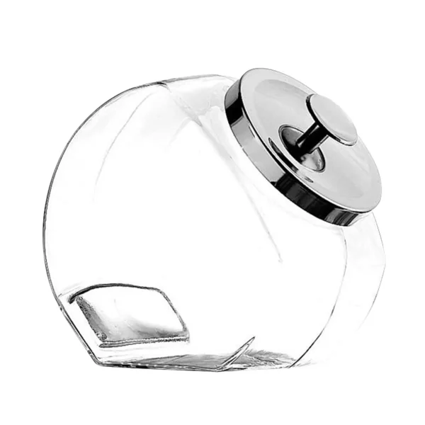 Anchor Hocking 2 qt Glass Slant Jar with Metal Lid