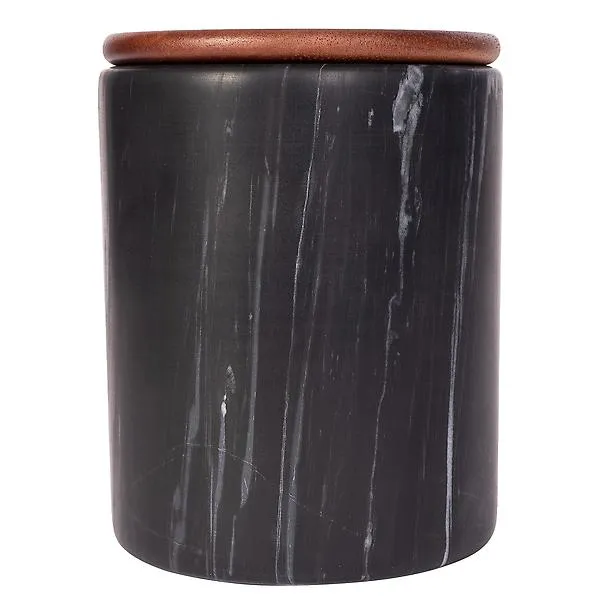 Artifacts Trading Company Large Marble Storage Canister Black Matte