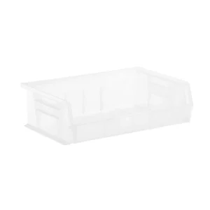 Extra Wide Stackable Plastic Utility Bin Clear