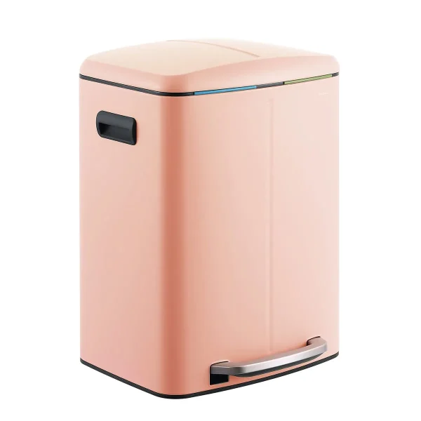 Happimess 10.6-Gallon Rectangular Double Bucket Can Flamingo Pink