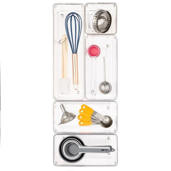 iDesign 8" x 20" Linus Deep Drawer Organizer Starter Kit