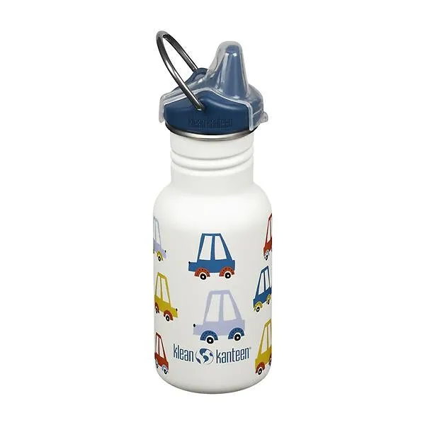 Klean Kanteen 12 oz Kid Sippy-Cap Water Bottle Cars