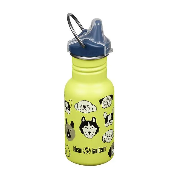 Klean Kanteen 12 oz Kid Sippy-Cap Water Bottle Dogs