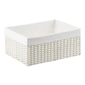 Large Montauk Rectangular Bin White