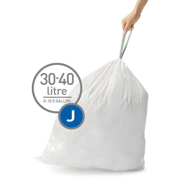simplehuman 10 gal. Trash Bags 38-40 ltr. J Pkg/60
