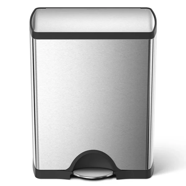 simplehuman Dual Compartment Trash Can Steel