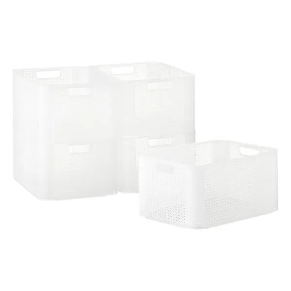 Case of 5 Large Basketweave Translucent